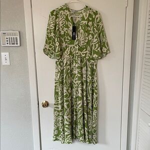 Fashion Nova Green Floral Dress